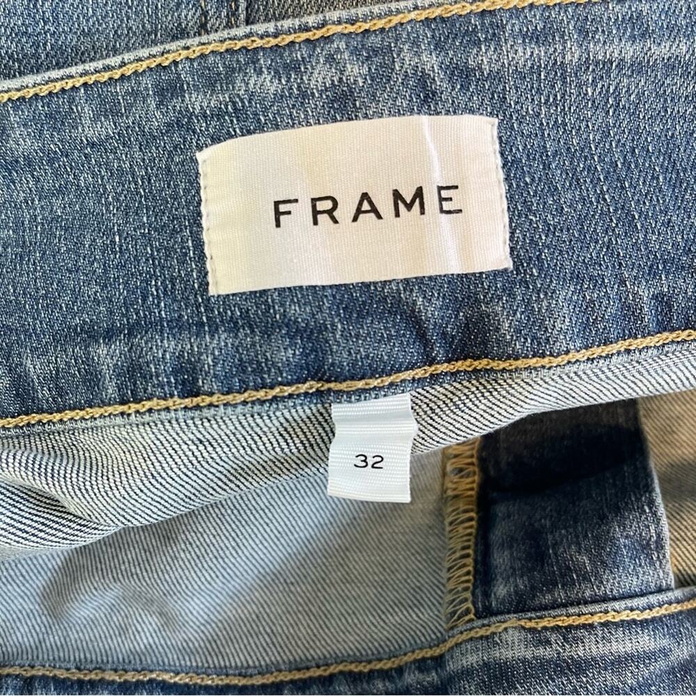 Frame blue Le Hardy wide leg high waisted trouser jeans 32 - Picture 5 of 7